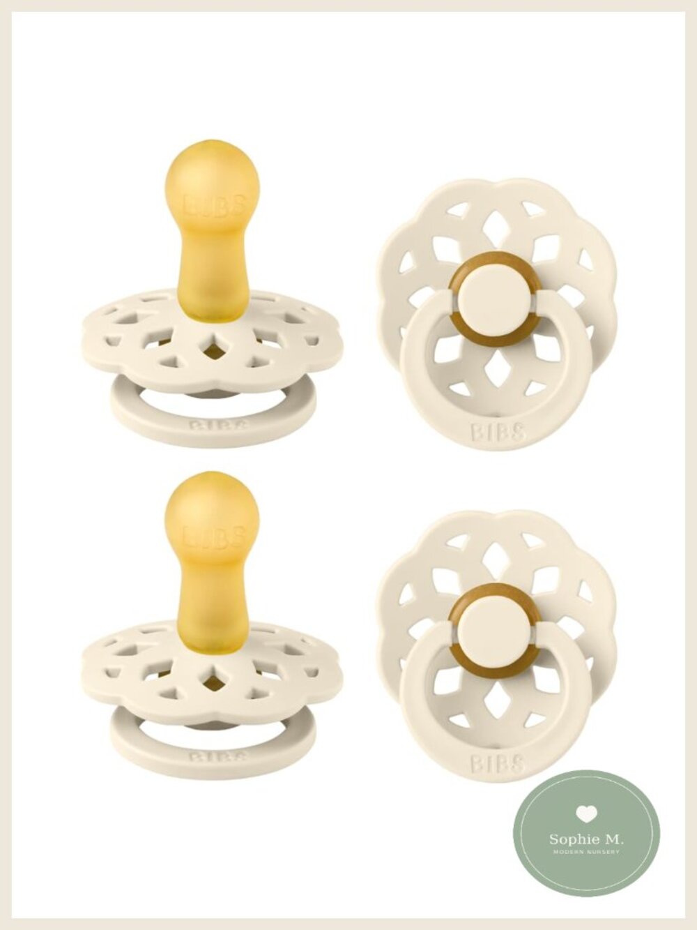 Natural Rubber Pacifiers 4-Pack 6-18 Months Round Nipple